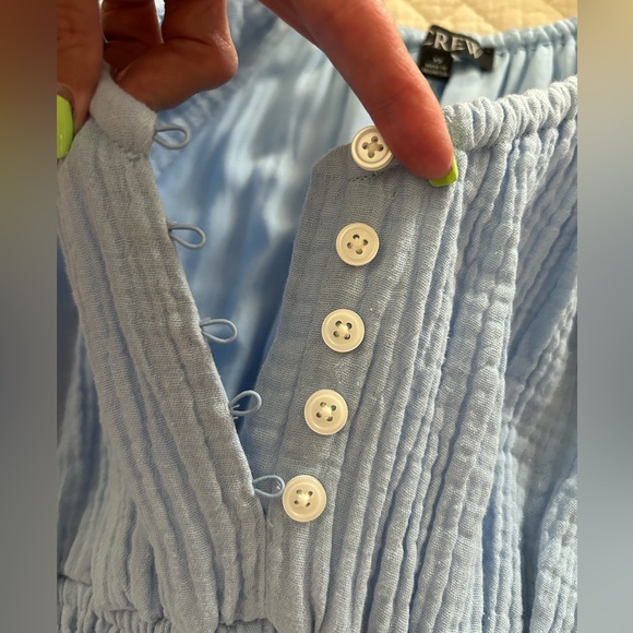 J. Crew V-neck midi dress in soft gauze - Picture 13 of 13